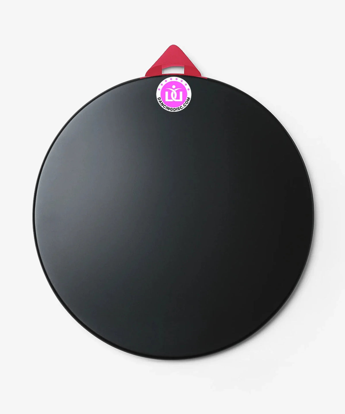 The Pink Handle Edition — Dancing Disc practice disc with its pink carry handle, top view